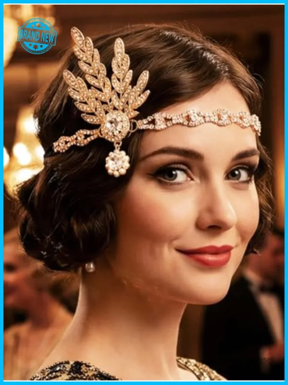 1920s Flapper Headpiece Rhinestones Headband Roaring 20s Hair Accessories